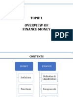 Topic 1.overview of Finance Money