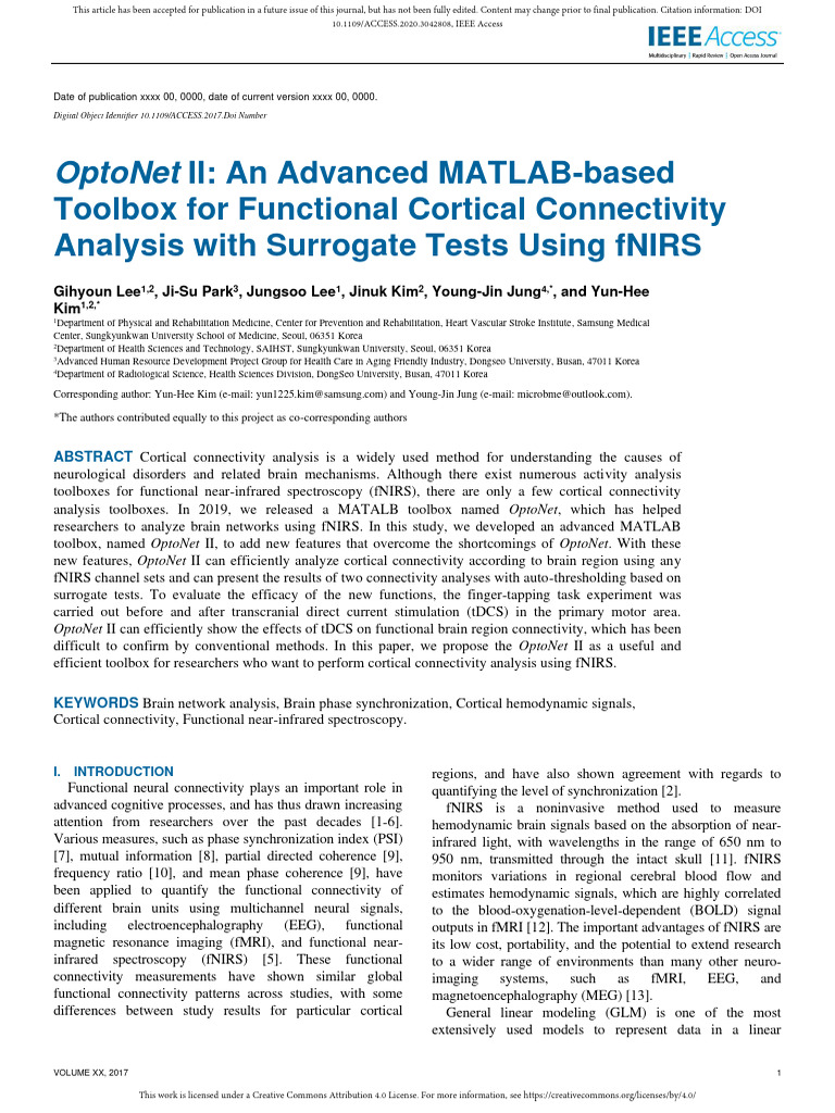 OptoNet II An Advanced MATLAB-based Toolbox For Fu | PDF | Functional ...