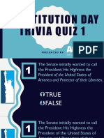 Constitution Trivia Quiz 1 True-False