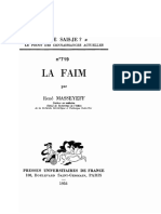 La Faim: Que Sais-Je?