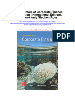 Fundamentals of Corporate Finance 13Th Edition International Edition Textbook Only Stephen Ross Full Chapter