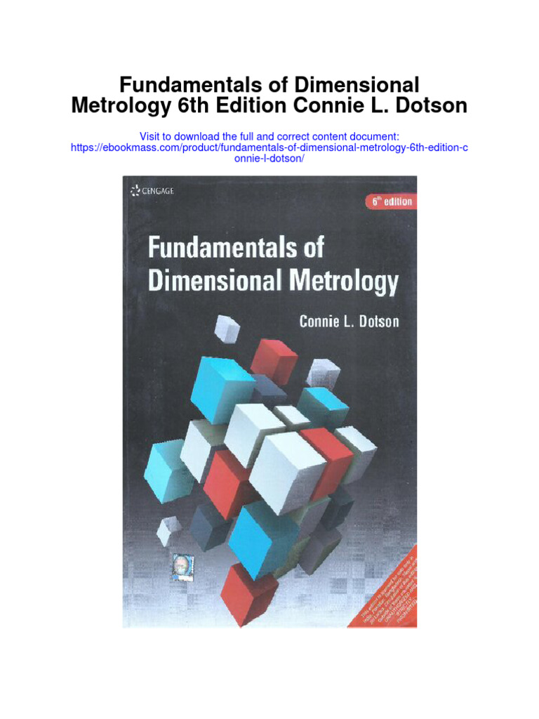 Fundamentals of Dimensional Metrology 6Th Edition Connie L Dotson Full