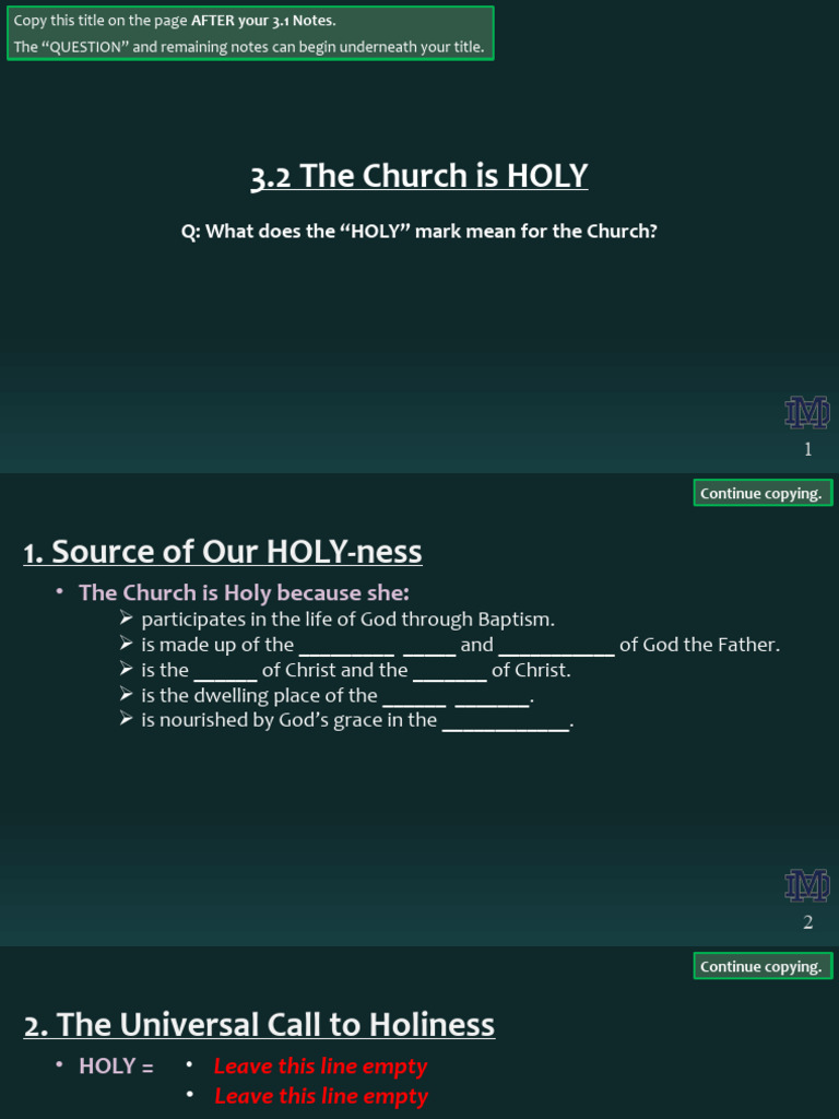 Understanding the Church's Holiness | PDF | Jesus | Grace In Christianity
