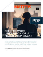 Remote Work - Liberation or A Major Step Back - Mind Matters