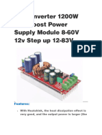 DC Converter 1200W 20A Boost Power Supply Module 8