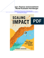 Scaling Impact Finance and Investment For A Better World Kusisami Hornberger All Chapter