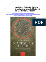 Scandalous Error Calendar Reform and Calendrical Astronomy in Medieval Europe C Philipp E Nothaft All Chapter