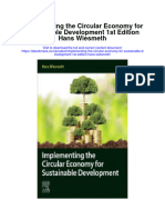 Implementing The Circular Economy For Sustainable Development 1St Edition Hans Wiesmeth Full Chapter