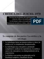 8critica Del Juicio - 1970