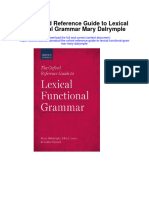 The Oxford Reference Guide To Lexical Functional Grammar Mary Dalrymple Full Chapter
