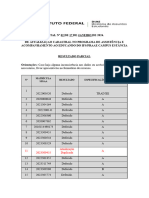 Resultado Parcial Edital Atualização 02 Campus Estância 2024