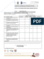 Formato de Evaluación de las Actividades por el Prestador de Servicio Social[1]