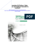 Download Fundamentals Of Python Data Structures 2Nd Edition Kenneth A Lambert full chapter