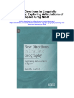 New Directions in Linguistic Geography Exploring Articulations of Space Greg Niedt Full Chapter