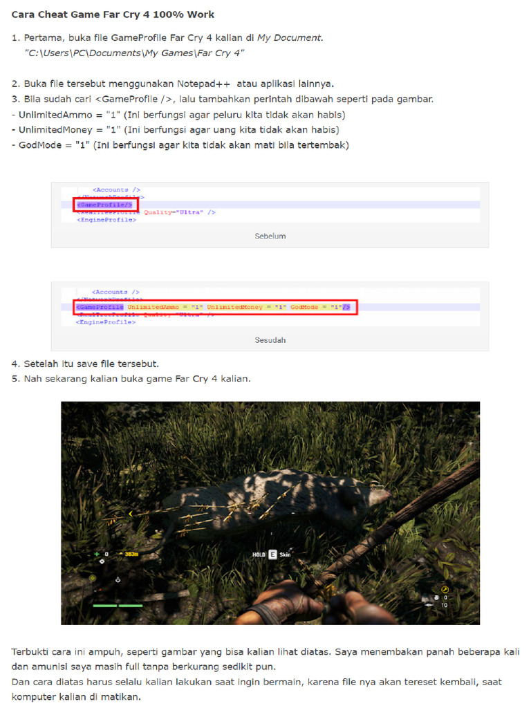 Far cry 4 cheat pdf