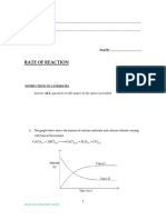 Rate of Reaction Q