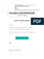 Hoaka Swimwear Order #In117057 Confirmed