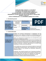 Guía Actividad Evaluativa - El Entramado Químico de La Vida