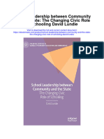 Download School Leadership Between Community And The State The Changing Civic Role Of Schooling David Lundie all chapter