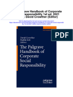 The Palgrave Handbook of Corporate Social Responsibility 1St Ed 2021 Edition David Crowther Editor Full Chapter
