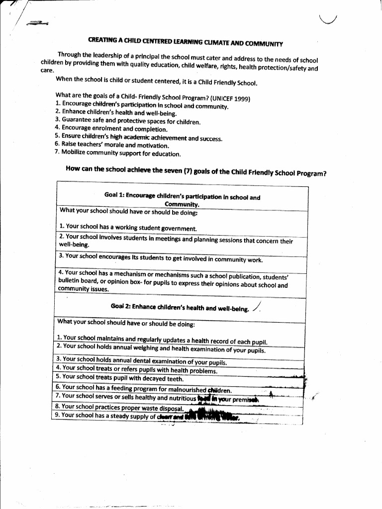Creating child centered learning climate pdf