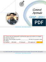General Aptitude PYQs (2010to2022)