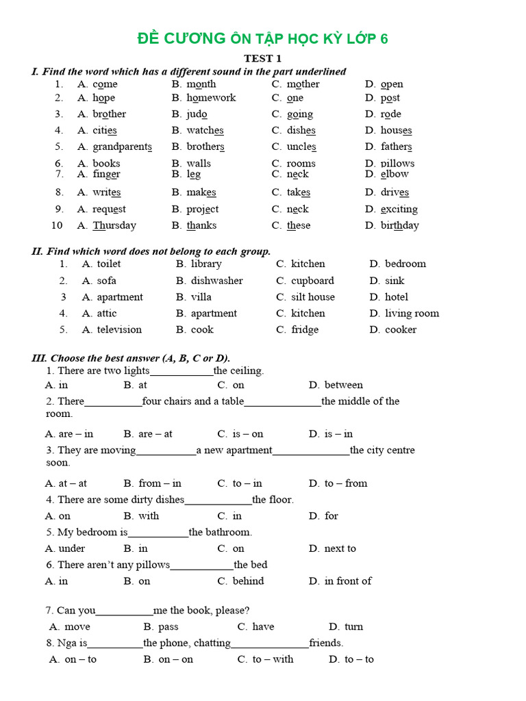 Grade 6 Exam Review Guide | PDF