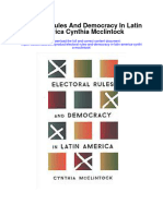 Electoral Rules and Democracy in Latin America Cynthia Mcclintock Full Chapter