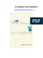 New Songs For Orpheus John Reibetanz Full Chapter