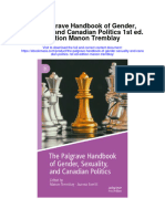 The Palgrave Handbook of Gender Sexuality and Canadian Politics 1St Ed Edition Manon Tremblay Full Chapter