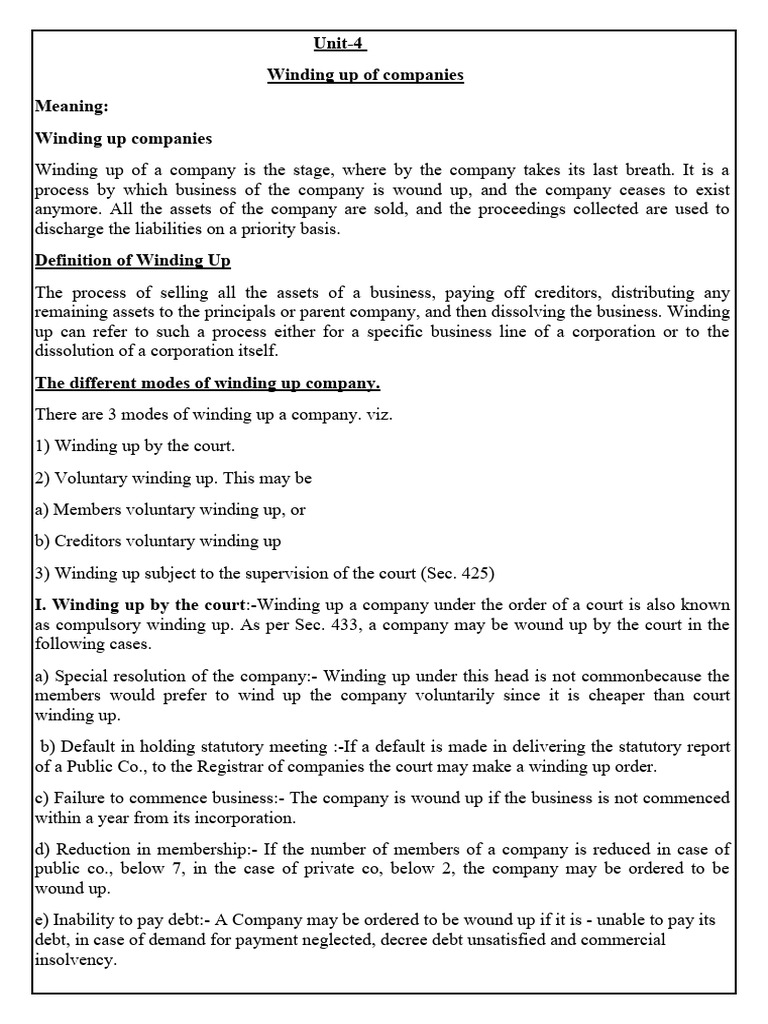 Ca 4 | PDF | Liquidation | Bankruptcy