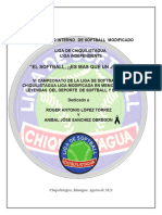 Reglamento Interno Liga Softbol de Chiquilistagua 2024