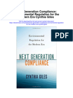 Next Generation Compliance Environmental Regulation For The Modern Era Cynthia Giles Full Chapter
