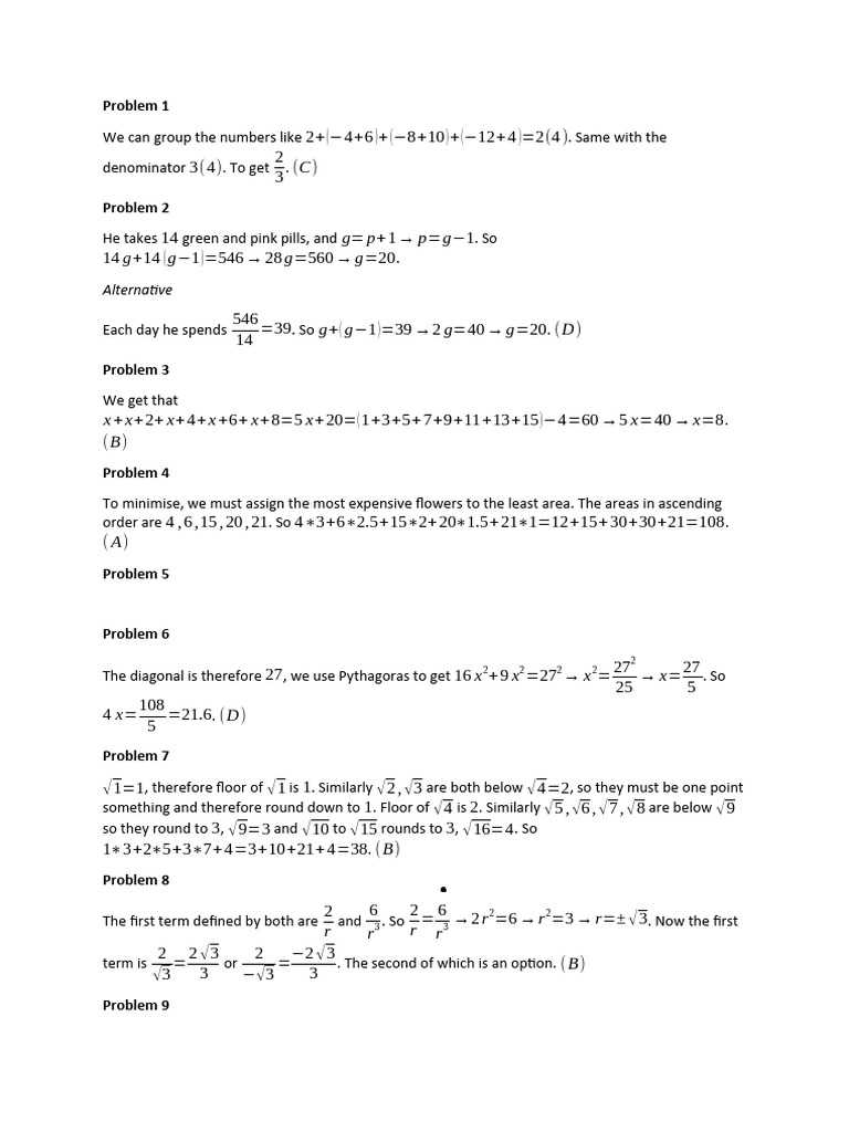 Amc 10 Practice Pdf