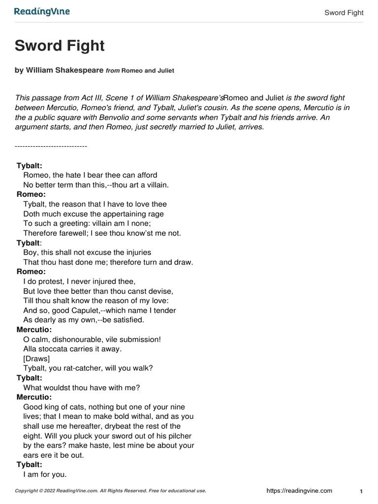 8th Grade Literature Worksheet | PDF | Characters In Romeo And Juliet |  Shakespearean Tragedies, image size:768x1024
