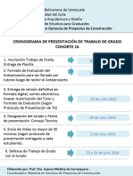 Cronograma Entrega Trabajo de Grado Cohorte 16