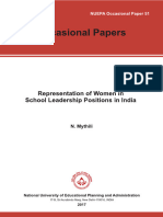 Representation of Women in School Leadership Positions in India