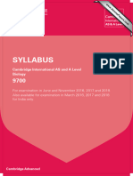 Syllabus: Cambridge International AS and A Level Biology