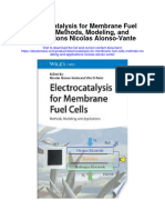 Electrocatalysis For Membrane Fuel Cells Methods Modeling and Applications Nicolas Alonso Vante Full Chapter