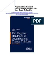 The Palgrave Handbook of Organizational Change Thinkers 2Nd Edition David B Szabla Full Chapter