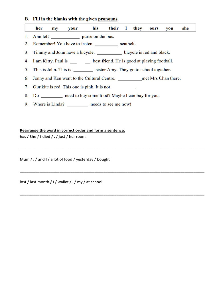 Sentence Rearrangement Exercises | PDF