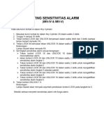 Setting Sensitivitas Alarm IMV-G & V