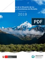 Informe de la Situación de los Glaciares y Ecosistemas de Montaña en el Perú 2019