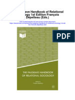 The Palgrave Handbook of Relational Sociology 1St Edition Francois Depelteau Eds Full Chapter