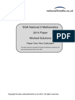 2014 SQA Nat5 WORKED SOLUTIONS