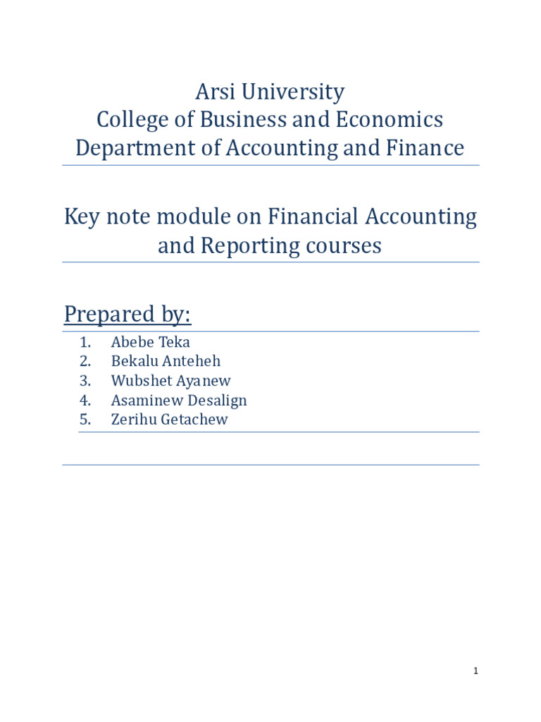 Financial Accounting Course Overview | PDF | Debits And Credits | Deferral