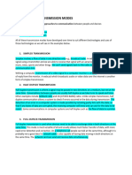 Topic 3 DATA TRANSMISSION MODES