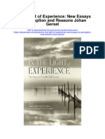 Download In The Light Of Experience New Essays On Perception And Reasons Johan Gersel full chapter