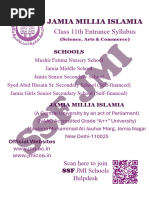 JMI CLASS 11th Entrance Syllabus