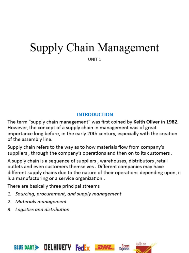 Understanding Supply Chain Management | PDF | Supply Chain Management ...